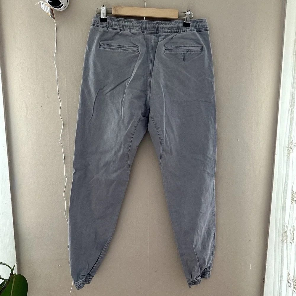 Charles and a Half Mens Twill Joggers‎ Size M Gray Streetwear Casual Drawstring